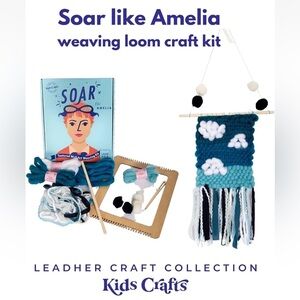 Kids Crafts "Soar Like Amelia" Textured Wall Art Weaving DIY Craft Kit for Kids